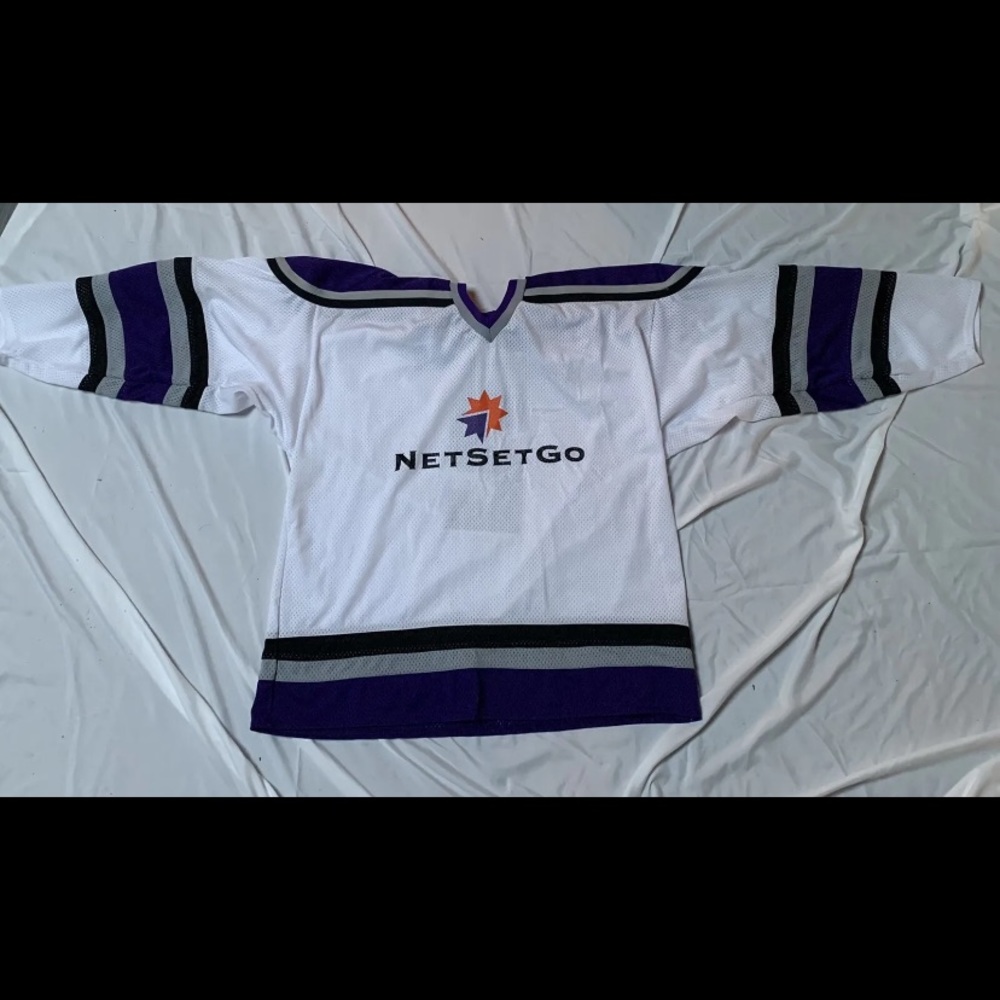 NetSetGo Branded White/Purple Jersey Men’s XL
